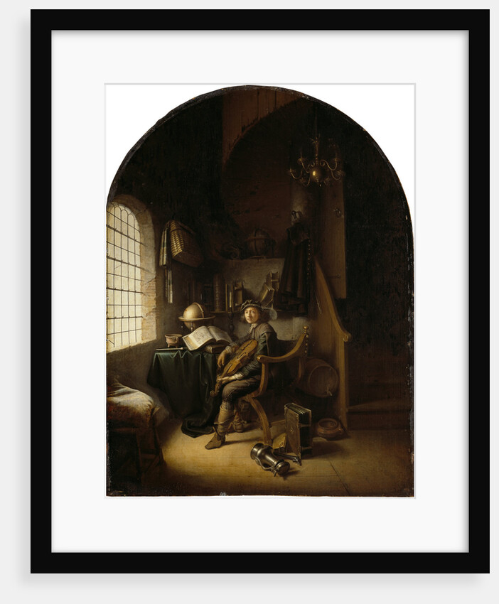 An Interior with a Young Violinist by Gerrit Dou